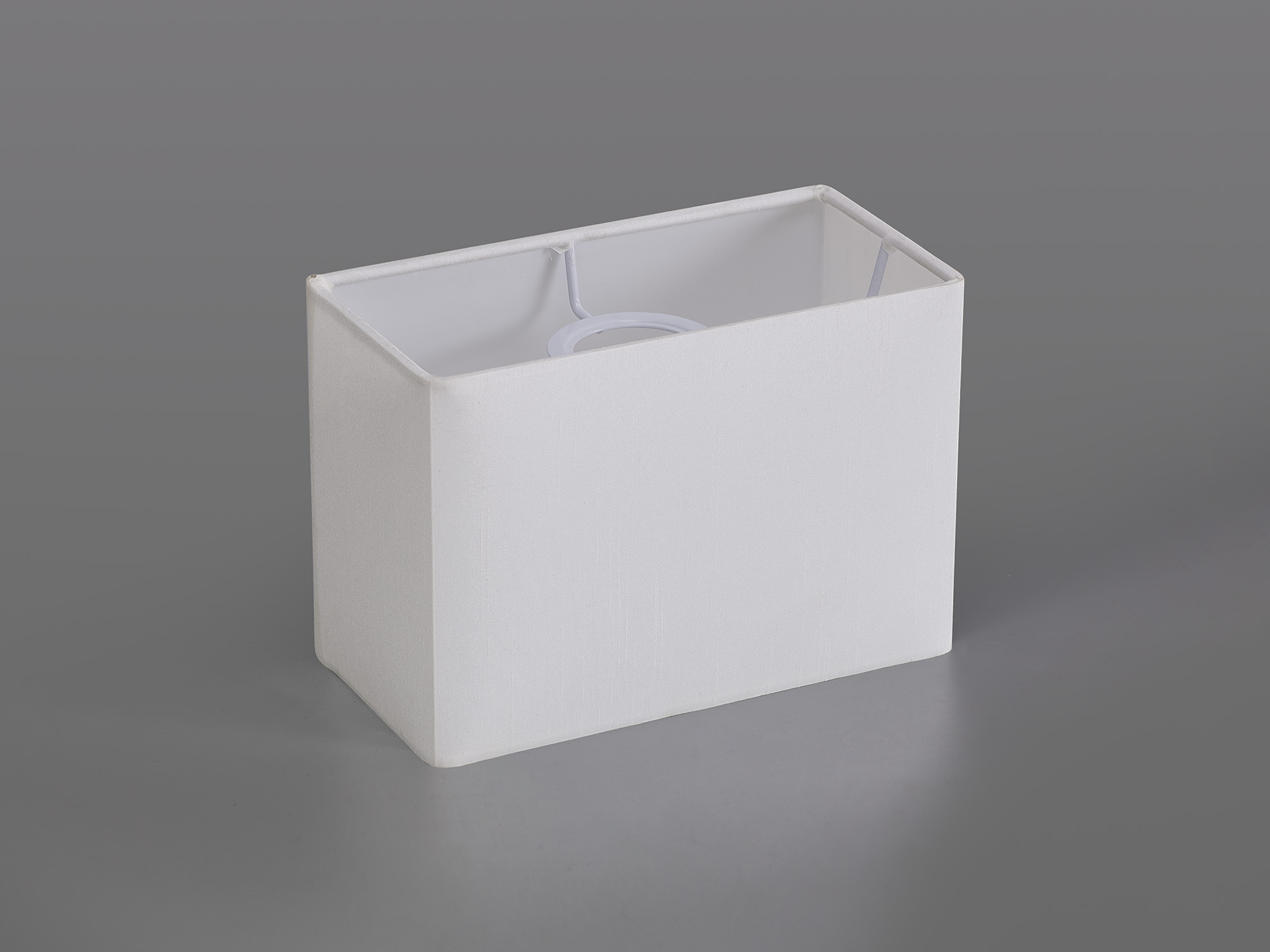 Serena Rectangular, 200 x 100 x 140mm Faux Silk Fabric Shade, White D0879  Deco Serena